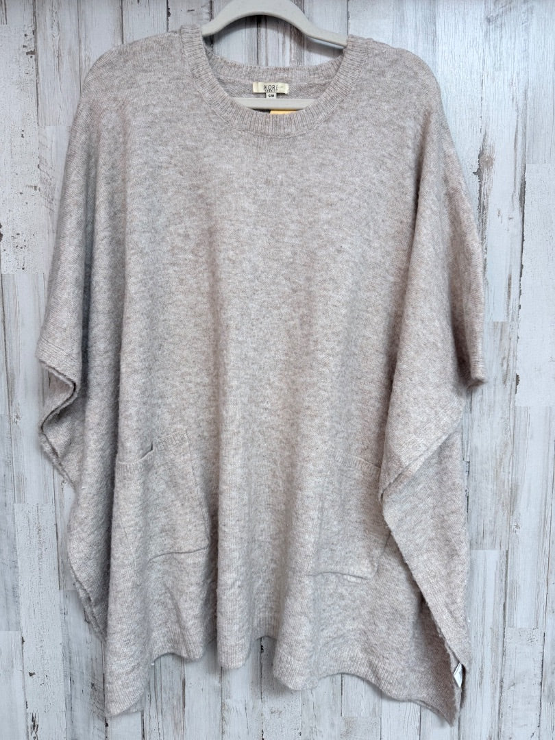 BEIGE KORI POCKET OVERSIZE SWEATER, LADIES S/M