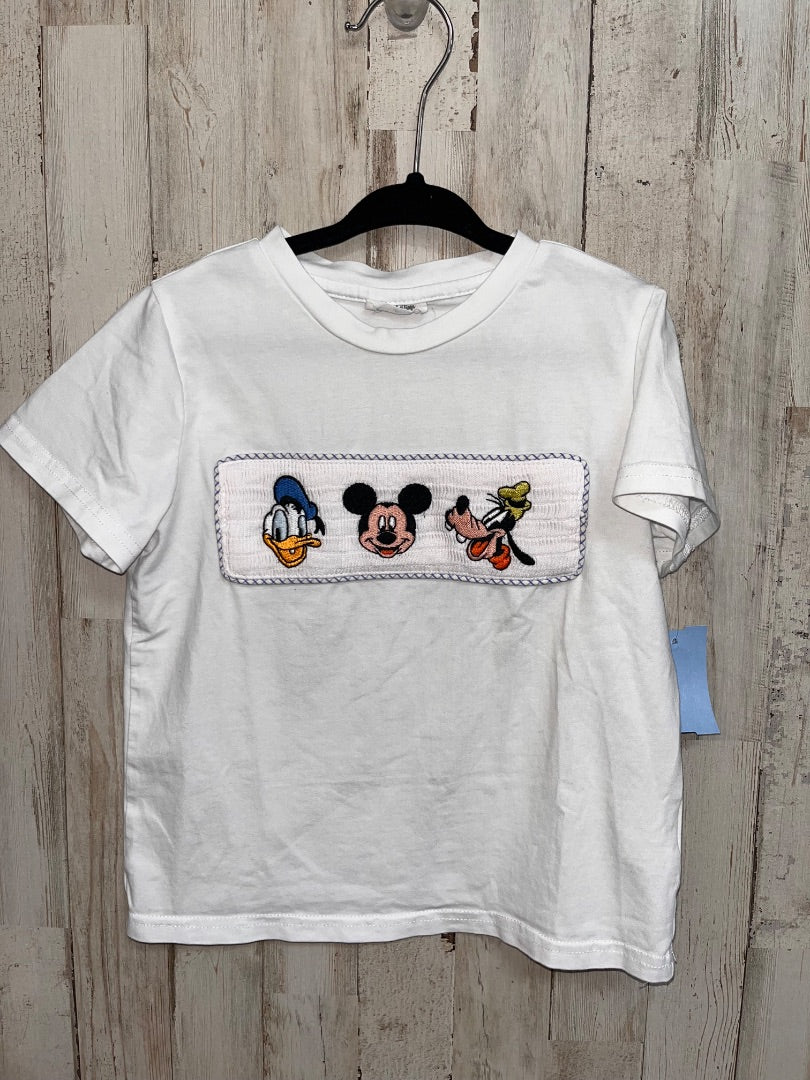 WHITE SOUTHERN SIBLINGS DISNEY EMBROIDERED TEE, BOY 3T