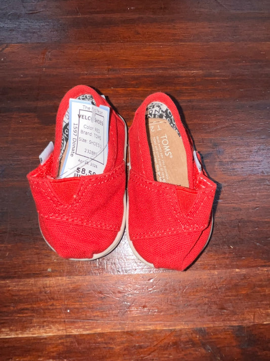 RED TOMS VELCO SHOES, SHOES 2
