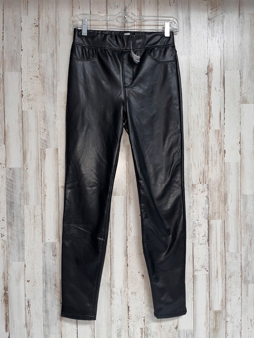 BLACK SANCTUARY FAUX LEATHER PANTS, LADIES XS