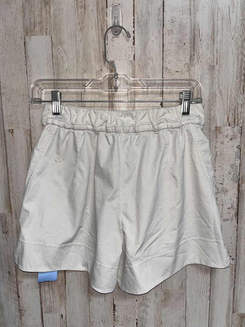 BONE LULULEMON DRAWSTRING SHORTS, LADIES XS