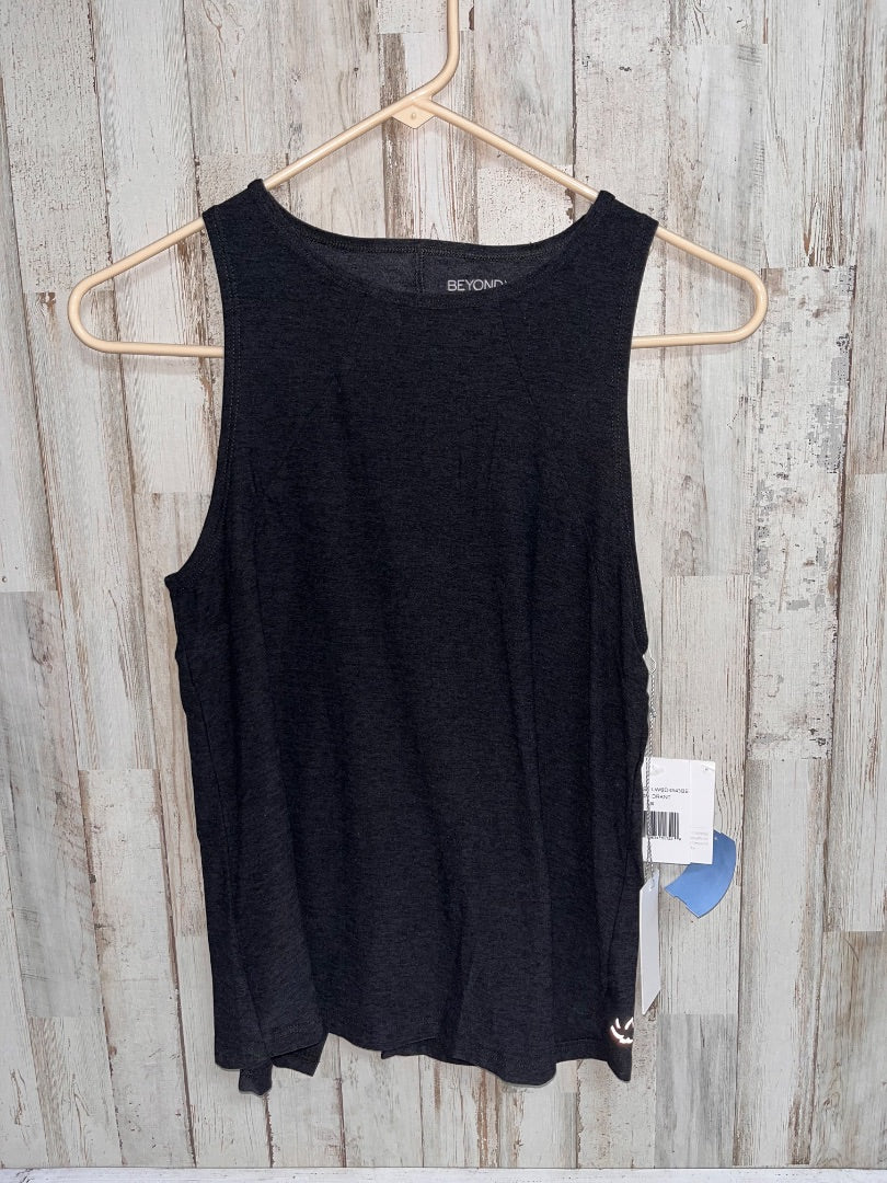 CHARCOAL BEYOND YOGA NEW OPEN BACK TANK, LADIES XS