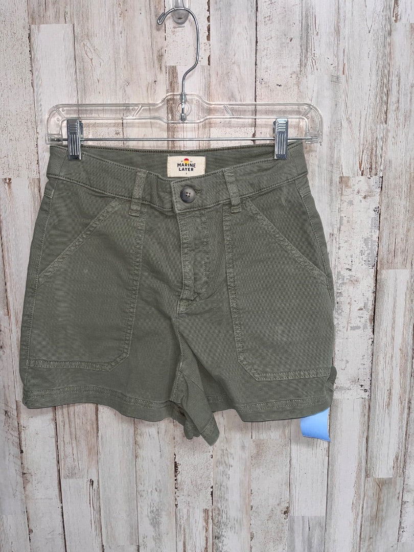 OLIVE MARINE LAYER SZ 2 SHORTS, LADIES S