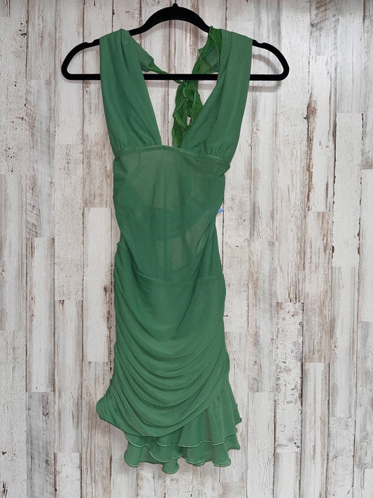 GREEN BEC + BRIDGE NEW SZ 2 FIORE HALTER MINI DRESS, LADIES S