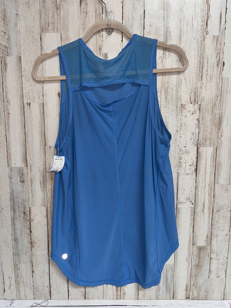 BLUE LULULEMON DRY FIT TANK, LADIES M