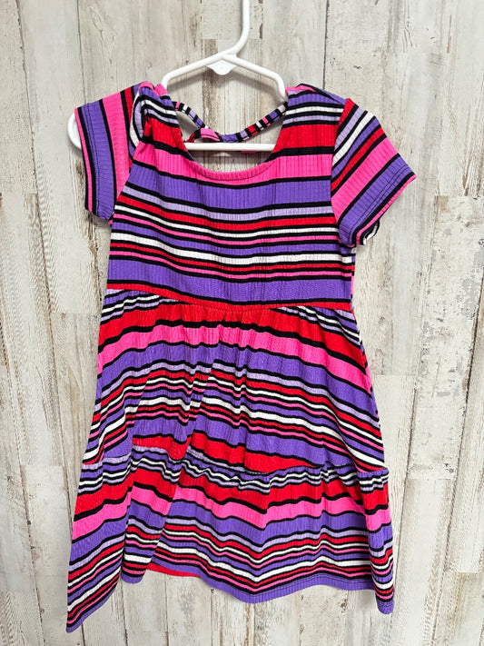 PURPLE Extremely me Striped dress, Girl 4T