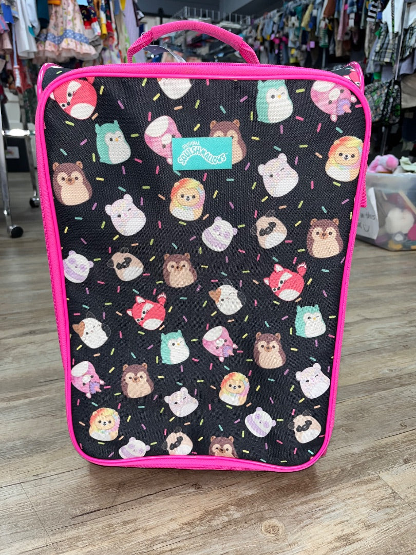 BLACK/PINK  SQUISHMALLOW ROLLING LUGGAGE
