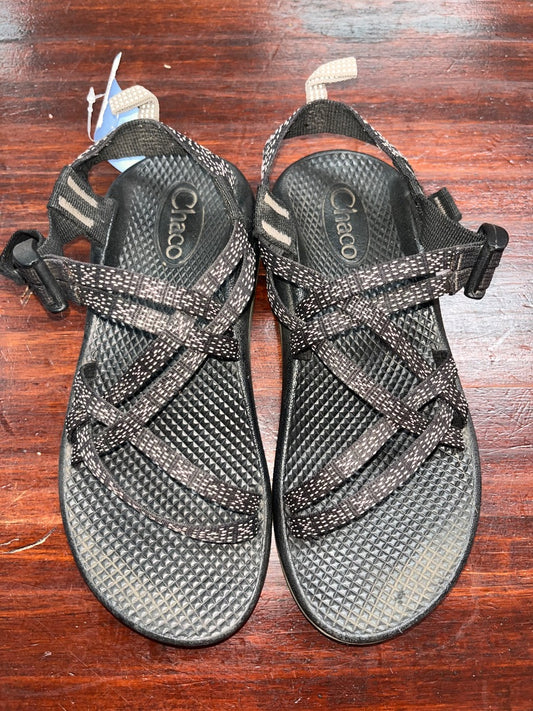 BLACK/WHITE CHACO STRAP SANDALS, SHOES Y4