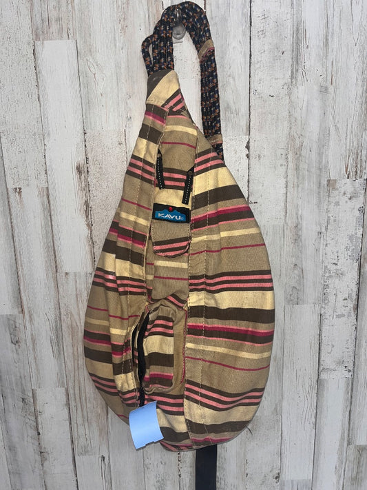 TAN/PINK KAVU STRIPE SLING BAG