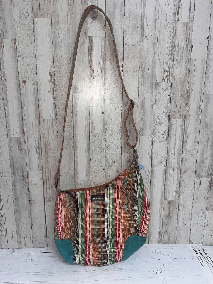 TAN/GREEN KAVU ASYMMETRICAL CROSSBODY