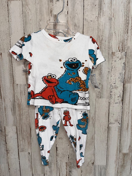 WHITE  CHARACTER PJ SET, BOY 2T