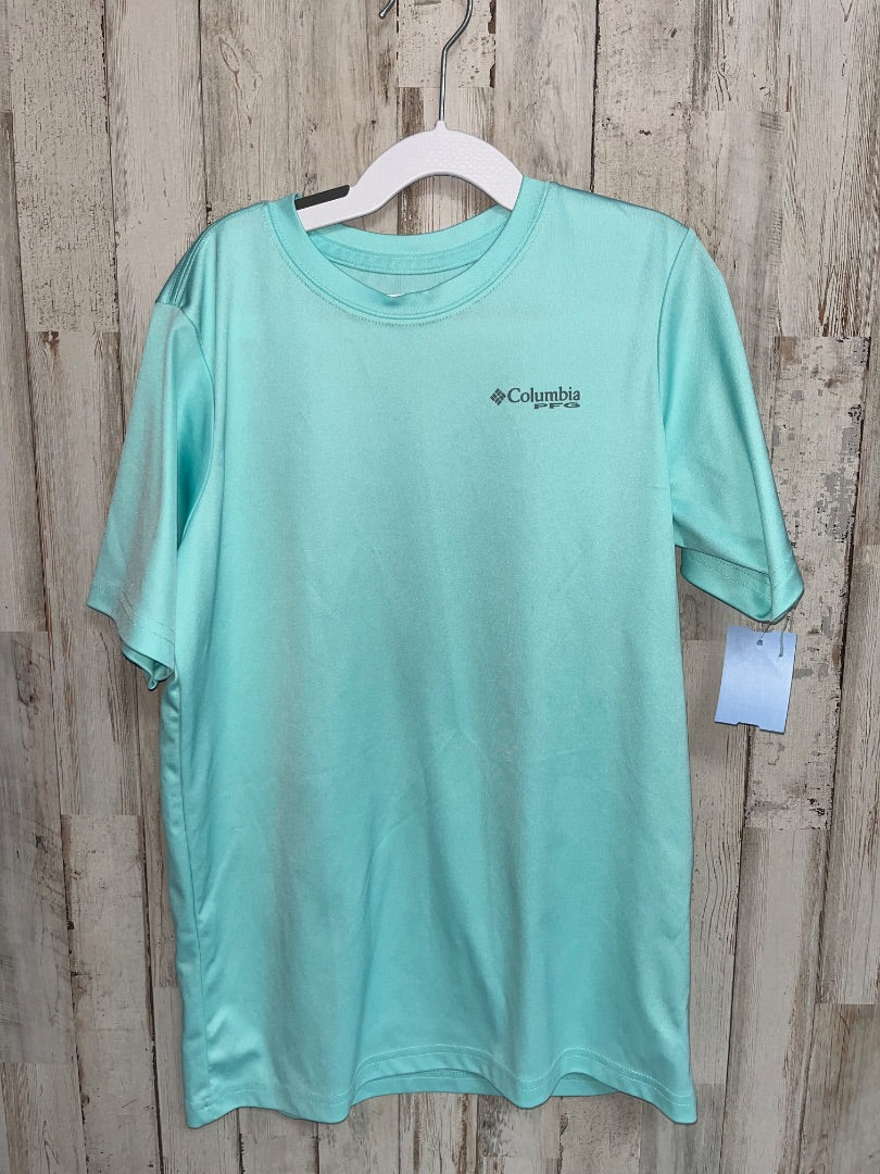 MINT COLUMBIA LOGO FISHING DRY FIT TEE, BOY 10/12