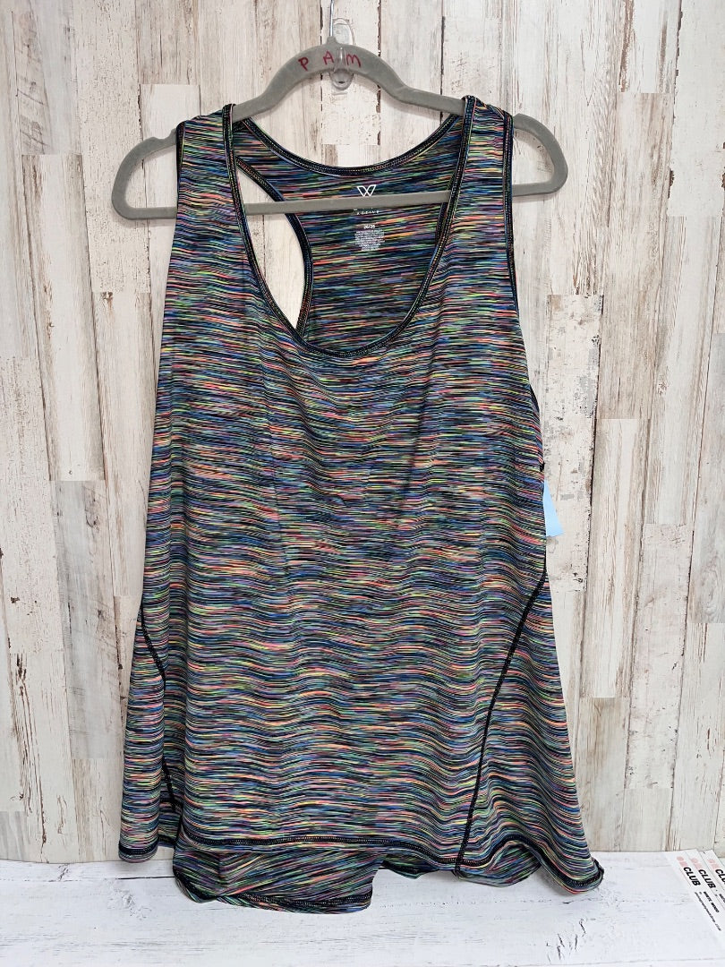 MULTI LIVI STRIPE DRY FIT TANK 26/28, LADIES 4X