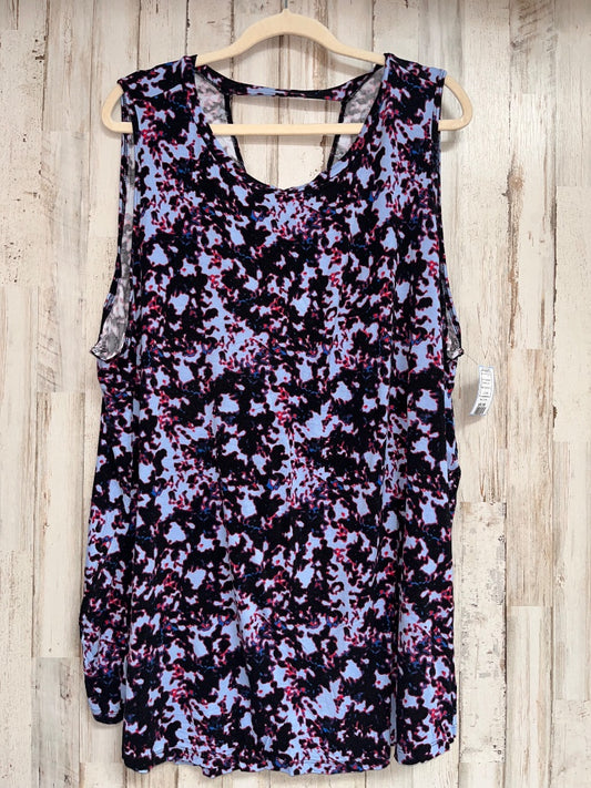 BLUE/BLACK LIVI MULTI PRINT TANK 26/28, LADIES 4X