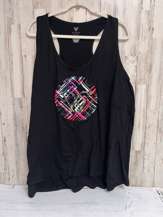 BLACK LIVI LOGO PRINT TANK 26/28, LADIES 4X