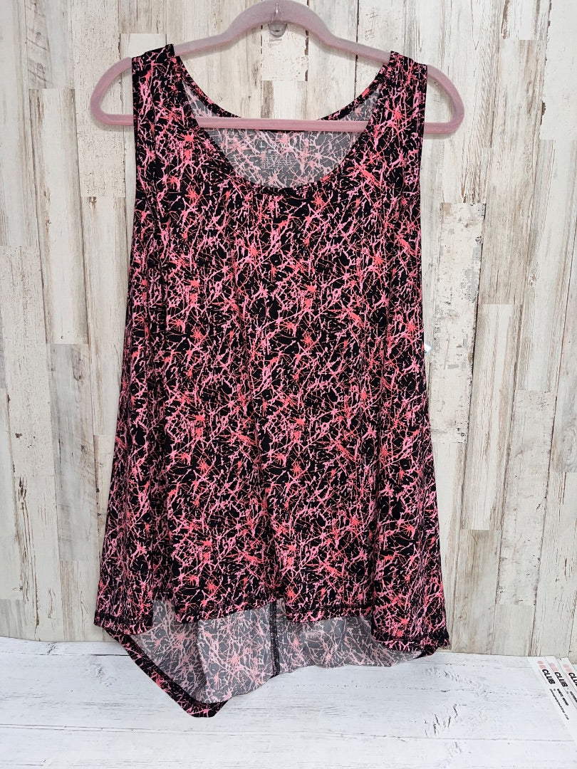 PINK/BLACK LIVI PRINTED DRY FIT TANK 26/28, LADIES 4X