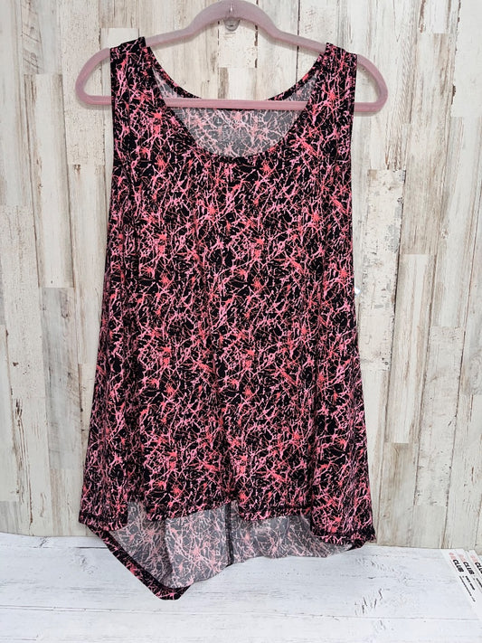 PINK/BLACK LIVI PRINTED DRY FIT TANK 26/28, LADIES 4X