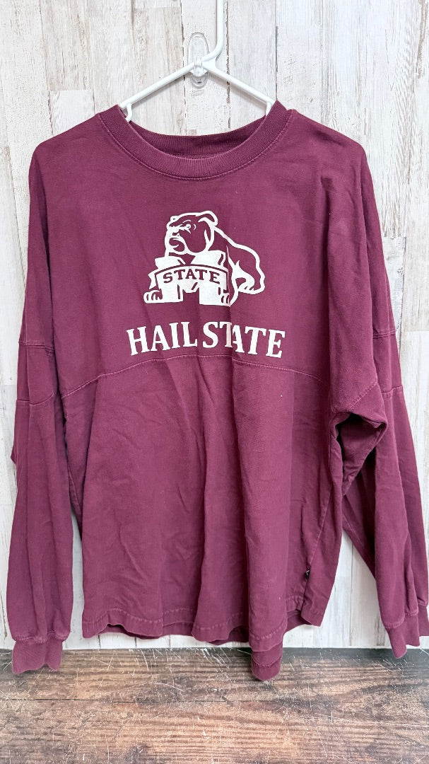 MAROON PENNANT MSU LONG SLEEVE, LADIES M