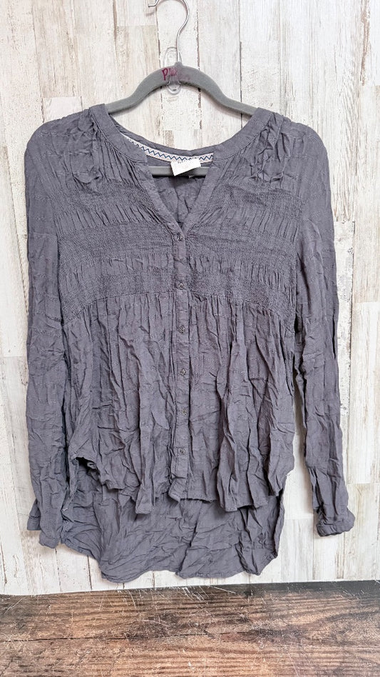 GREY KNOX ROSE MUSLIN BUTTON UP, LADIES M
