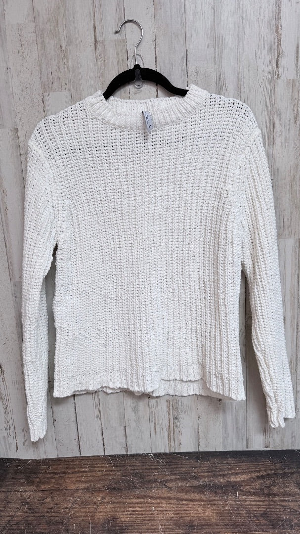 IVORY TOOSH CHUNKY KNIT SWEATER, LADIES M
