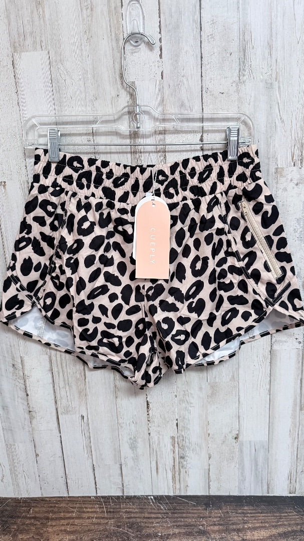 TAN CUEPLY NEW LEOPARD DRY FIT SHORTS, LADIES M