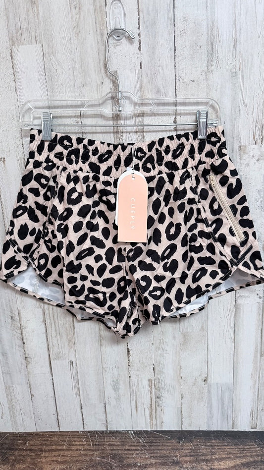 TAN CUEPLY NEW LEOPARD DRY FIT SHORTS, LADIES M