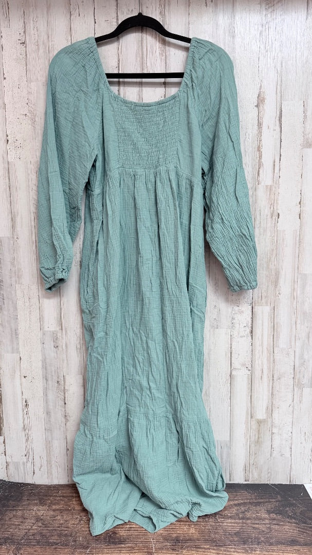 TEAL UNIVERSAL THREAD MUSLIN TIER MAXI, LADIES M