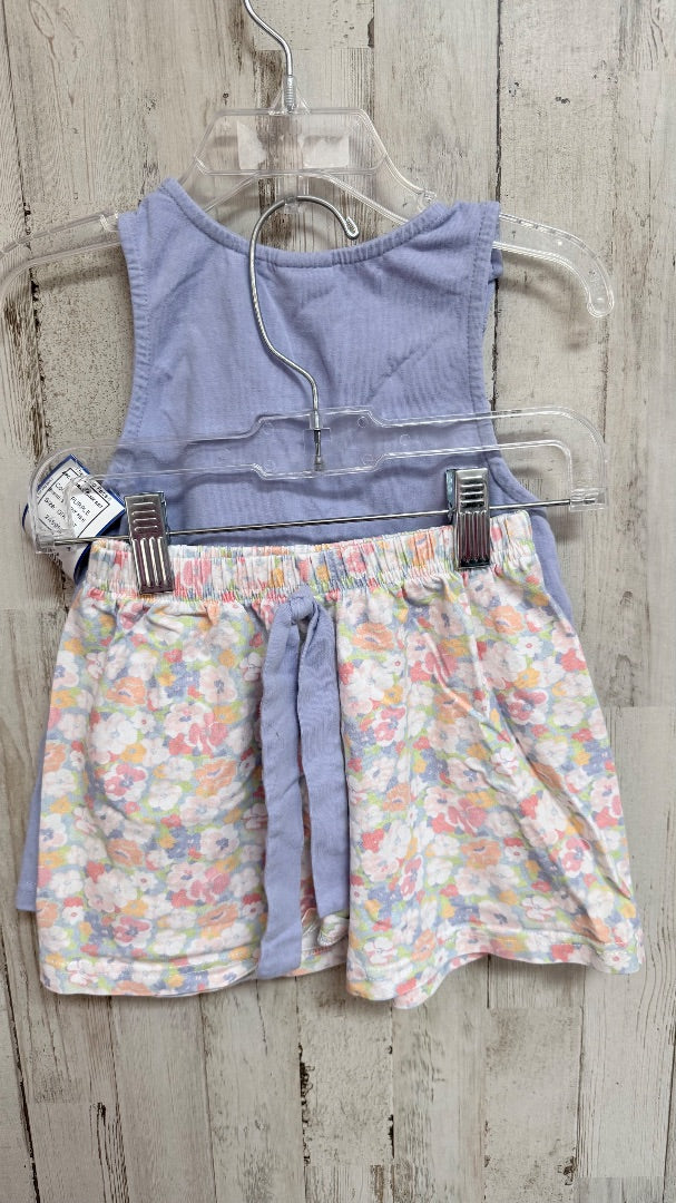 PURPLE STITCHY FISH 2PC FLORAL TANK SET, GIRL 3T