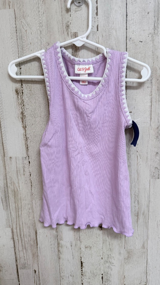 LILAC CAT & JACK RIBBED TANK, GIRL 4T