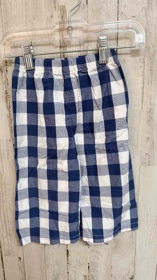 BLUE BOUTIQUE PLAID PULL ON PANTS, BOY 18M