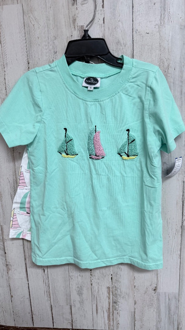 TEAL MR BOUTIQUE FRENCH KNOT SAILBOAT 2PC, BOY 5T