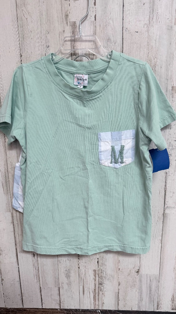 SAGE LITTLE BLUEBIRD SMOCKS FRENCH KNOT "M" POCKET 2PC, BOY 6