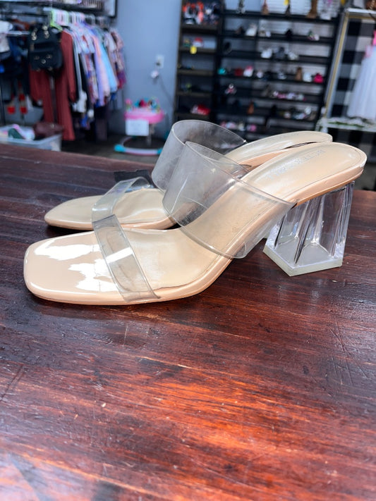 CLEAR/NUDE BCTEX COLL CLEAR HEELS, SHOES A7.5