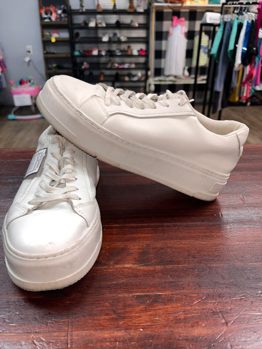 WHITE VAGABOND PLATFORM SNEAKERS, SHOES A7.5