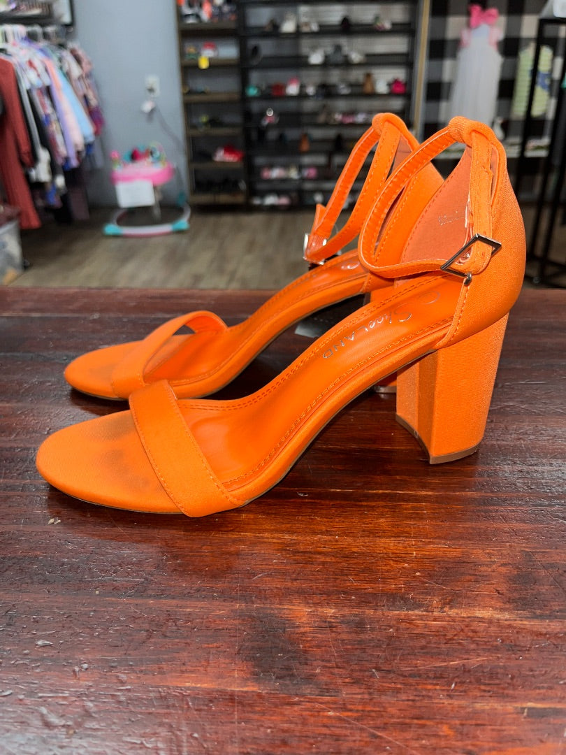 ORANGE SHOE LAND HEELS, SHOES A6.5