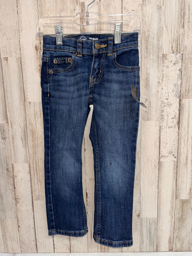 DARK DENIM WONDER NATION STRAIGHT SKINNIES, BOY 4T