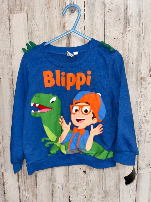 BLUE BLIPPI CHARACTER/DINO SWEATSHIRT, BOY 4T