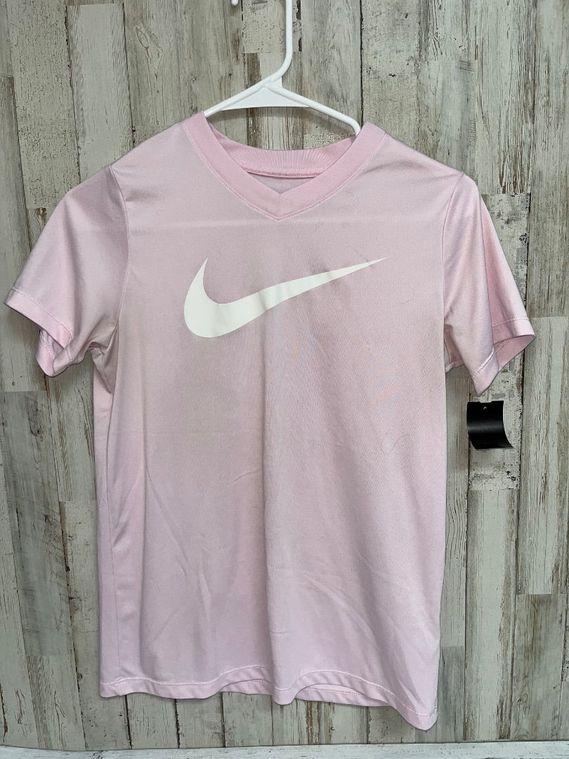 PINK NIKE DRY FIT V NECK TEE, GIRL 18/20