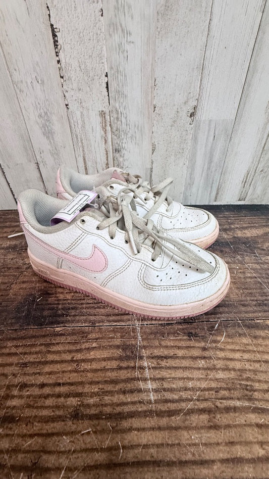 WHITE/PINK NIKE AIR FORCE SNEAKERS, SHOES 13