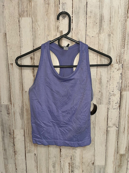 PURPLE 90 DEGREES RIBBED CROP TANK, LADIES M