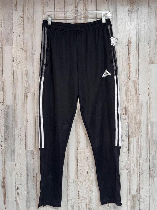 BLACK ADIDAS ZIP SIDE PANTS, LADIES M