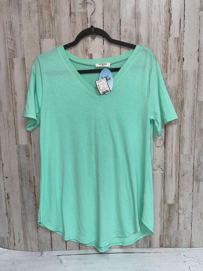 MINT ZENANA NEW SOFT V NECK TEE, LADIES M