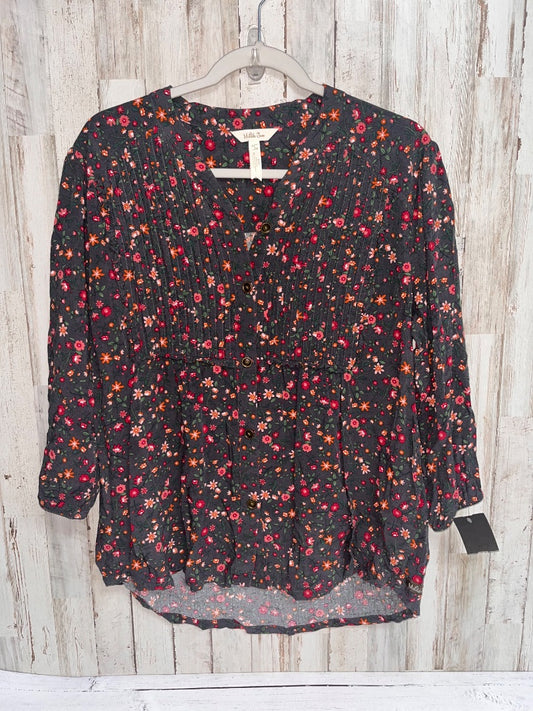 GREY MATILDA JANE FLORAL BUTTON TOP, LADIES L