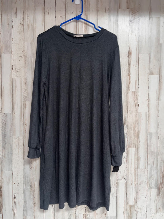 GREY YOU & ME LONG SLEEVE DRESS, LADIES L