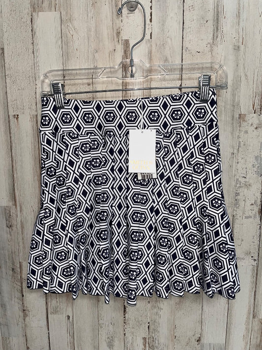 NAVY/WHITE SMITH & QUINN NEW GEOMETRIC PLEATED SKORT, LADIES XS
