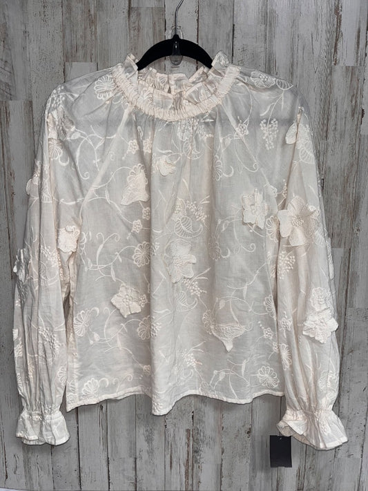 IVORY JENNIFER & GRACE LACE FLOWER BLOUSE, LADIES S