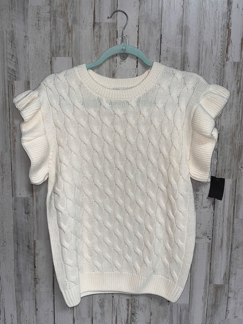 IVORY CATO CABLE KNIT SLEEVELESS SWEATER, LADIES S