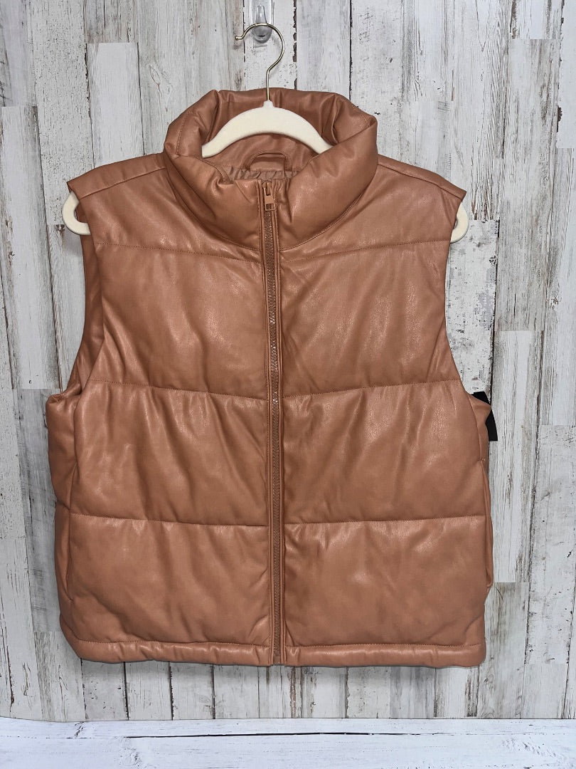 CAMEL BAGATELLE FAUX LEATHER PUFFER VEST, LADIES S