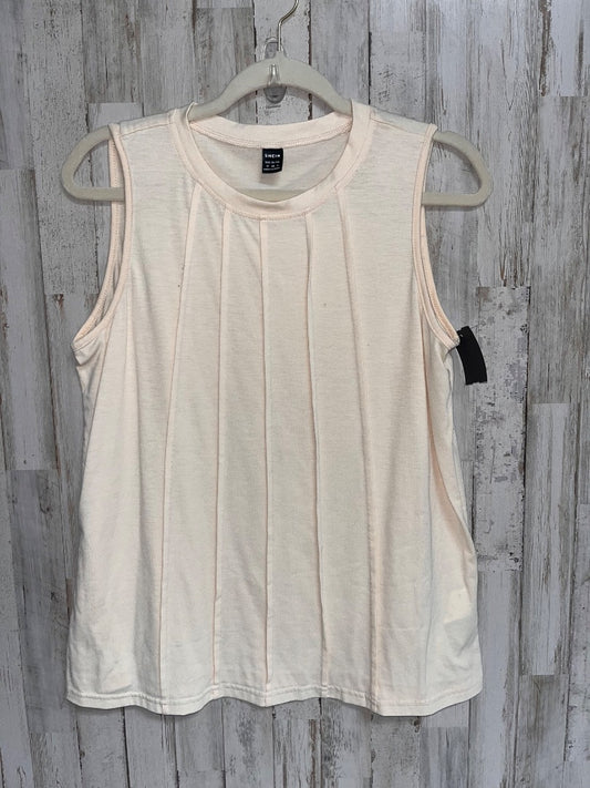 IVORY SHEIN PLEATED TANK, LADIES M