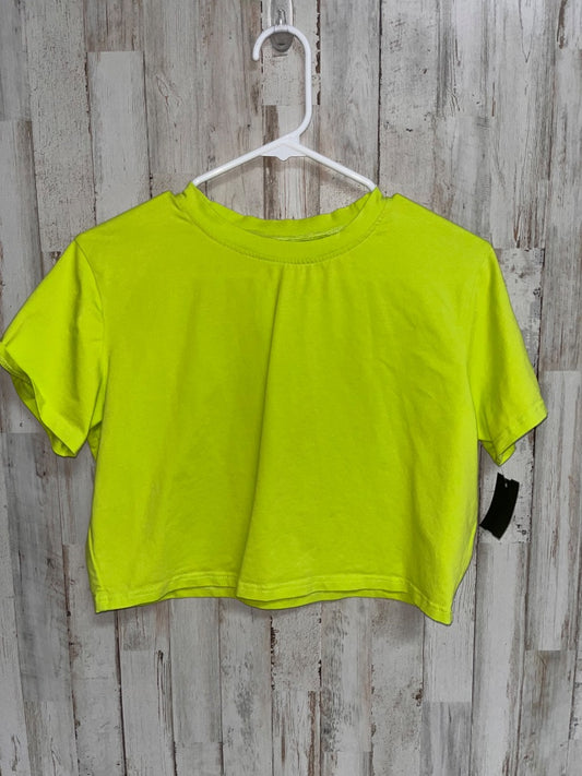 LIME SHEIN COTTON CROP TEE, LADIES S